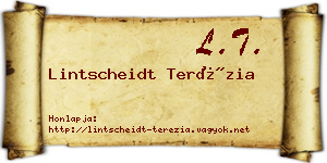 Lintscheidt Terézia névjegykártya